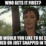 Look at the people of planet Houston. | WHO GETS IT FIRST? AND WOULD YOU LIKE TO BE EYE LASERED OR JUST SNAPPED IN TWO? | image tagged in ursula,superman 2,general zod,nom,superpowers,supermeme | made w/ Imgflip meme maker