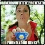 protestor binky meme
