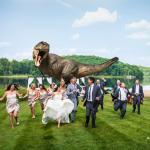 t-rex crashes wedding