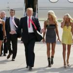 Trump with group of young women