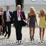 Trump with group of young women | Spanky and His Gang | image tagged in trump with group of young women | made w/ Imgflip meme maker