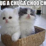 Kittens in a Basket | CHUG A CHUGA CHOO CHOO | image tagged in kittens in a basket | made w/ Imgflip meme maker