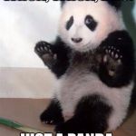 Hands Up panda | WHOA, WHOA, BRO. JUST A PANDA. | image tagged in hands up panda | made w/ Imgflip meme maker