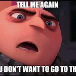 Gru | TELL ME AGAIN; WHY YOU DON'T WANT TO GO TO THE RANGE | image tagged in gru | made w/ Imgflip meme maker