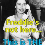 She does a mean Radio Ga Ga... :) | Freddie's not here... This is THE Queen... | image tagged in queen,memes,freddie mercury,music | made w/ Imgflip meme maker