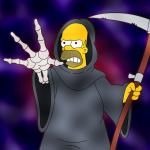 Homer Simson Grim Reaper meme