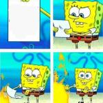 sponge bob letter burning meme