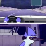 Mordecai driving meme