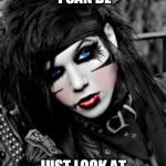 andy biersack | LOOK HOW CUTE I CAN BE; JUST LOOK AT ME MOFO!!!! | image tagged in andy biersack | made w/ Imgflip meme maker