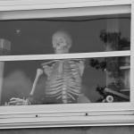 Skeleton at window