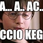 Harry Potter Stoned | A... A.. AC.. ACCIO KEG... | image tagged in harry potter stoned | made w/ Imgflip meme maker