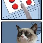 Grumpy Cat Four Buttons