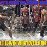 Black Panther | LET'S FIGHT NO TRASH TALK; OK I'LL WIN WHATEVER HOMIE | image tagged in black panther,scumbag | made w/ Imgflip meme maker