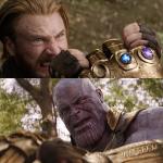 Avengers Infinity War Cap vs Thanos meme