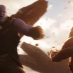 Thanos punching Ironman