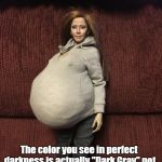 Olivia Michelle | The color you see in perfect darkness is actually "Dark Gray" not black and it is called "Eigengrau." | image tagged in olivia michelle | made w/ Imgflip meme maker