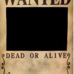 One piece wanted poster template