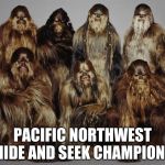 Wookies, Star Wars, Forest World Problems | PACIFIC NORTHWEST HIDE AND SEEK CHAMPIONS | image tagged in wookies star wars forest world problems | made w/ Imgflip meme maker