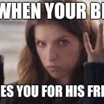 WTF Anna | WHEN YOUR BF; DITCHES YOU FOR HIS FRIEND!!! | image tagged in wtf anna | made w/ Imgflip meme maker