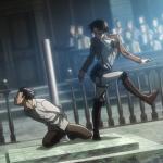 Levi kicking Eren Attack on Titan meme