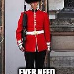 Queen's Guard | WHY WOULD YOU AMERICANS; EVER NEED A RIFLE TO DEFEND YOUR HOMES | image tagged in queen's guard,memes,guns,gun control | made w/ Imgflip meme maker