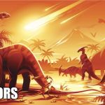 Dinosaur Extinction | CAVS; RAPTORS | image tagged in dinosaur extinction | made w/ Imgflip meme maker
