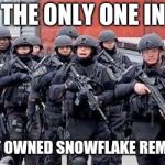 Anti gun  | I CAN'T BE THE ONLY ONE IN FAVOR OF; A GOVERNMENT OWNED SNOWFLAKE REMOVAL SERVICE, | image tagged in anti gun | made w/ Imgflip meme maker