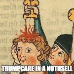 Trumpcare Reality | TRUMPCARE IN A NUTHSELL | image tagged in headache,trumpcare,memes | made w/ Imgflip meme maker