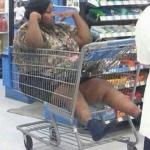 Black woman at Walmart