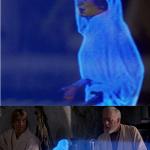 Leia, Luke, and Obi-Wan meme