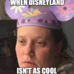 BUT I THOUGHT IT WAS.... | WHEN DISNEYLAND; ISN'T AS COOL AS YOU REMEMBER | image tagged in sad disney hat,disney,disneyland,disney land,disney hat,sad | made w/ Imgflip meme maker