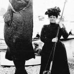 woman with extremely large fish