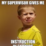 Say what? | THE FACE I MAKE WHEN MY SUPERVISOR GIVES ME; INSTRUCTION IN EBONICS | image tagged in say what | made w/ Imgflip meme maker