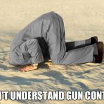 head in sand | I CAN'T UNDERSTAND GUN CONTROL. | image tagged in head in sand | made w/ Imgflip meme maker