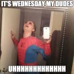 It's Wednesday my dudes | IT'S WEDNESDAY MY DUDES; UHHHHHHHHHHHHH | image tagged in it's wednesday my dudes | made w/ Imgflip meme maker