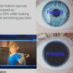 ‘And the peoples hearts melted away as they saw him smile’ | Fangirls; Fangirls | image tagged in the legend of zelda,the legend of zelda breath of the wild,zelda,legend of zelda | made w/ Imgflip meme maker