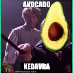 Harry Potter funny | AVOCADO; KEDAVRA | image tagged in harry potter funny | made w/ Imgflip meme maker