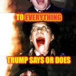 nazi melt 2 | THE TYPICAL LIBTARD REACTION; TO EVERYTHING; EVERYTHING; TRUMP SAYS OR DOES | image tagged in nazi melt 2 | made w/ Imgflip meme maker