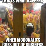 Ronald Mcdonald Train | THIS IS WHAT HAPPENS; WHEN MCDONALD'S GOES OUT OF BUSINESS | image tagged in ronald mcdonald train | made w/ Imgflip meme maker