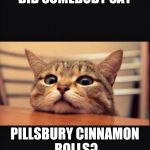 Hungry | DID SOMEBODY SAY; PILLSBURY CINNAMON ROLLS? | image tagged in hungry | made w/ Imgflip meme maker