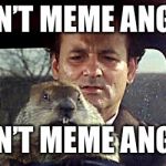 Bill Murray day groundhogies | DON’T MEME ANGRY; DON’T MEME ANGRY | image tagged in bill murray day groundhogies | made w/ Imgflip meme maker