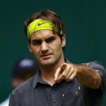 roger federer pointing