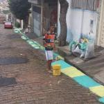 gabriel jesus pintando rua