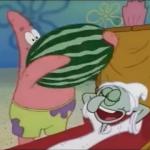 patrick spongebob watermelon