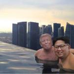 Trump Kim Jon Ul Singapore.  meme
