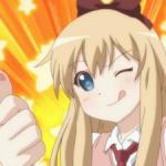 kyouko thumbs up anime yuru yuri