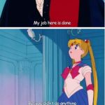 Trump at the North Korea summit like | image tagged in sailor moon you didn't do anything,trump,memes,political | made w/ Imgflip meme maker