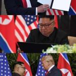 Trump Kim handshake meme