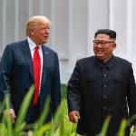 Trump Kim joking 1