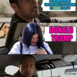 Rock Driving Mima | WHO SAID “THE IDEA OF REPRESENTING THE INTERESTS OF OTHERS IS ALIEN TO ME”? ALIEN; DONALD TRUMP | image tagged in rock driving mima,memes,aliens week,theme week | made w/ Imgflip meme maker